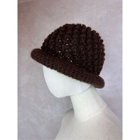 Vintage 1960s Mod Knitted Beanie Hat Toboggan - Picture 1 of 6